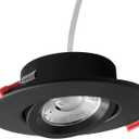 DGC 4-inch Black Selectable Canless Adjustable Gimbal LED Recessed Downlight (DGC43120SRDBK)