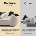 Bedsure SupportMax™ Orthopedic Dog Bed Medium Size Dog - Extra Thick Supportive Medium Dogs Beds with Waterproof Washable Cover, Comfort Pet Bed Sofa with Soft Sherpa and Nonskid Bottom, Beige, 35"