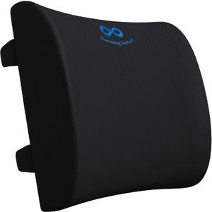 Everlasting Comfort Lumbar Support Pillow for Office Chair - Memory Foam Back Cushion for Chair, Car, Couch - Lumbar Pillow Promotes Better Posture, Back Pain Relief - Ideal for Gaming and Desk Chairs (Black)