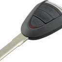 Key Fob Cover Case Replacement 3 Buttons Key Fob Remote Control Shell Case - Compatible for Porsche Cayman 911 997 Boxster 987
