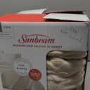 Sunbeam Electric Royal Posh Velvet Heated Blanket, 12 Heat Settings, 12-Hour Selectable Auto Shut-Off, Fast Heating, Warm and Lush, Champagne Color, Twin, 84" x 62"