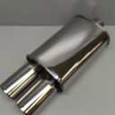 Catekro Exhaust Muffler Y Pipe 2.5" Inlet 3" Dual Outlet 21.3" Length