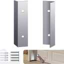 2 Pcs Garage Door Rodent Guard, Heavy Duty Stainless Steel Garage Door Seal Mouse and Snake Guard, Permanent Seal Protection Kit