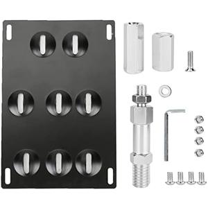 Tow Hook License Plate Mount, Car Front Bumper Tow Hook License Plate Mount Bracket 8 Holes Adjustable Holder
