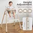 Mloong High Chair for Babies and Toddlers - Adjustable 4-in-1 Baby High Chairs with Dishwasher Tray, Easy Clean Highchair, Beige