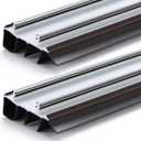 2 Pack 36" Replacement Door Sweep Hardware Double Bubble Kerf Door Sweep Door Bottom with Vinyl Fins Weather Stripping Door Seal for Bottom of Door Exterior, Weatherproof Design