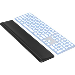 HONKID Low Profile Wrist Rest (H 0.2-0.58in) for Slim Keyboards, Made of Cool Gel and Non-Slip Rubber Base, Easy Typing and Relieve Wrist Pain, Black (Medium)