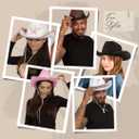 Funny Party Hats 5 Pack Assorted Cowgirl Hat Cowboy Hat Sheriff Costume Hat Western Accessories Cowboy Costume Accessories