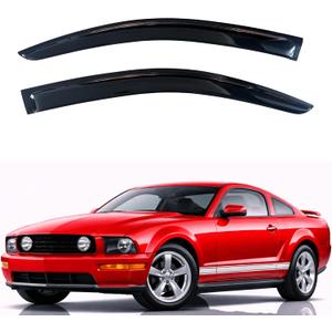 KPY Rain Guards Fit for 2005-2009 Ford Mustang, Out-Channel Window Visors Vent Wind Deflectors 2PC, Car Accessories for 05-09 Mustang