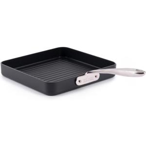 All-Clad HA1 Expert Hard Anodized Nonstick Square Grill Pan For Stovetop 11x11 Inch Oven-Safe Up to 500F, Grilling, Professional Cookware, Dishwasher-Friendly, Oven-Safe Up to 500F, Black