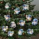 36Pcs 12-Design 3.14-Inch Hanukkah Gnome Wooden Ornaments with Hemp Rope (DIY Blessings)
