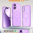 TOCOL for Phone 17 Case, Compatible with Magsafe Charger, Full Camera Protection, Drop Protection, Translucent Matte Phone Case for Phone 17 6.3 inch (Light Purple)