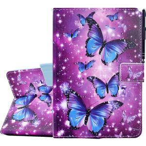 Case for iPad 9th/8th/7th Generation iPad 10.2 Case (2021/2020/2019 Model, iPad 9/8/7 Case), PU Leather Folio Folding Stand Cover for iPad 10.2 inch, Auto Wake/Sleep, Butterfly