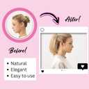 JUVABUN 10" Straight Claw Clip In Ponytail Hair Extensions - Medium Blonde| Synthetic Ponytail Extension | Hair Extensions for Women & Men | Washable, Realistic And Synthetic |Medium Blonde