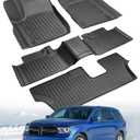 Custom Fit 4 Pcs Floor Mats for Dodge Durango 2011-2015 - All-Weather Rubber Mats & Liners, Heavy Duty Car Interior Protection for SUV, Weather-Resistant & Easy to Clean