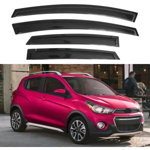 IG Window Visors Fit for 2016-2022 Chevrolet Spark, Out-Channel Rain Guards Vent Wind Deflectors 4PC, Car Accessories for 16-22 Chevy Spark