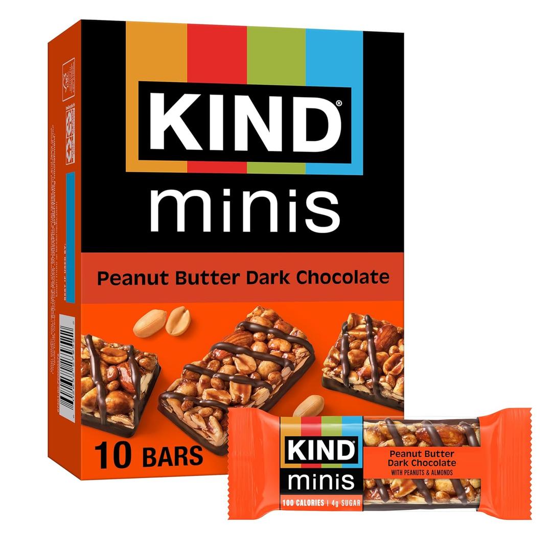 KIND Minis, Peanut Butter Dark Chocolate, 0.7 Oz (Pack Of 10) BB:14 Mar 2026