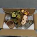 3PCS Artificial Fall Flowers in Mason Jars with Rustic Wood Tray Orange & Yellow Faux Floral Centerpiece Table Decorations, Farmhouse Autumn Decor for Kitchen, Coffee Table, Tiered Tray, Mantel, 