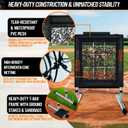 Pitching Net, 9 Hole Baseball & Softball Pitching Net with Strike Zone, Adjustable Pitching Target with 9 Pocket Design, Portable Pitching Practice Equipment, 20" X 29"