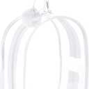 CHICHO Clear Figure Display Bag with White Hairball Keychain, Portable Doll Storage Bag Hanging Blind Box Organizer Zipper Closure