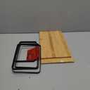 SONGMICS Cabinet Organizer Shelf, Set of 2 Kitchen Counter Shelves, Kitchen Storage, Spice Rack, Stackable, Expandable, Metal and Engineered Wood, Ink Black and Natural Beige UKCS02NB (11.7"W)