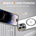 IAIYOXI Magnetic Clear Case for iPhone 17 with Full Camera Lens Protection,Compatible with MagSafe,Plating Soft TPU Phone Case,Anti-Scratch Shockproof Slim Cover for Women Gilrs Men - Gray