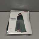 Velvet Hooded Cloak for Adults Full-Length Medieval Cape with Oversized Hood for Halloween Cosplay Gothic Wizard (Green, M)