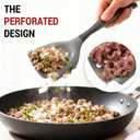 Mincing Spatula Meat Chopper, Hamburger Grinder, Premium Heat Resistant Smasher for Ground Beef, Potato Mix Tool, Meat & Poultry Tenderizers-Black (1 Pack)