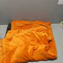 Heated Blanket Electric Blanket Heating, Dual Control Soft Ribbed Faux Fur Electric Blanket with 12 Heat Levels 12H Timer ETL FCC Certified Machine Washable (Orange, Single - 50" x 60")