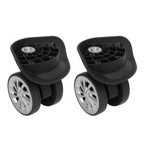 2PCS Luggage Wheels Replacement, Left and Right Suitcase Nylon Black Luggage Wheels for Replacement Upgrade Travel