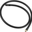 Motoforti Universal Tire Inflator Hose Adapter, Tire Inflator Extension Hose Chuck Adapter Air Pump Tube Tire Valve Connection Pipe, 80cm Length, Copper Rubber, Black, 1 Pc