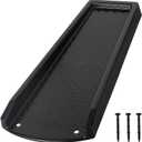 Rain Gutter Downspout Splash Block, Gutter Downspout Extensions for Water Drainage, 24" Gutter Splash Guards Downspout Extender, Fixable Down spout Drain Trays with PE Nails(2 Pack, Black)