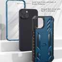 FNTCASE for iPhone 14 Plus Case: Military Grade Drop Proof Rugged Protective Cell Phone Cover with Kickstand & Built-in Protection | Matte Textured Shockproof TPU Hybrid Bumper Cases