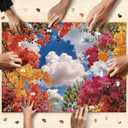 1000-Piece Puzzle for Adults - Relaxing Nature Jigsaw for Adults, Blooming Tree Canopy with Blue Sky Scene, Fun and Challenging Jigsaw Puzzles, 26.65 x 19.25 in