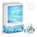 Small Air Conditioner Mini Air Conditioner Small AC Portable Air Conditioners with 1500ml spray/ hour 3 Speed Wind & 7 Colorful LED Light Cool Mist &Timer Evaporative Air Cooler for Bedroom/ Home/ Office