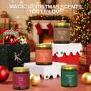Christmas Candle Set,4Pack Scented Candles Holiday Candle Gifts,Soy Wax Candles Home Christmas Decoration, Xmas Gift Candle for Women and Men - Scents of Christmas EVE Gifts