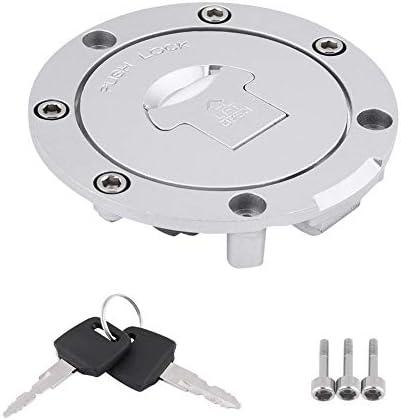 Qiilu Locking Fuel Gas Cap Compatible with CBR600RR 2003-2014 CBR600F4 F4i 2001-2006, Helmet Compatible Tank Cover with 2 Keys