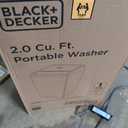 BLACK+DECKER Small Portable Washer, Washing Machine for Household Use, Portable Washer 2.0 Cu. Ft. with 6 Cycles, Transparent Lid & LED Display