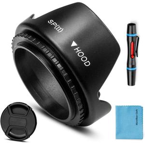 77mm Lens Hood,Universal Tulip Flower Lens Hood Sun Shade with Centre Pinch Lens Cap for Canon Nikon Sony Pentax Olympus Fuji Camera