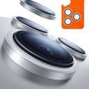 TORRAS 3-Year Ultimate Durability for iPhone 17 Pro Max/17 Pro Camera Lens Protector-1:1 Invisible Fit & Ultra Clarity, Military-Grade 9H+ Aerospace Glass Anti-Scratch Easy Installation,Silver