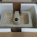17 Inch Undermount Bathroom Sink - GhomeG 17"x12" White Rectangle Porcelain Ceramic Vanity Sink with Overflow, Under Counter Lavatory Basin