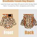 wegreeco Dog Diapers Female (3 Pack), Highly Absorbent Puppy Doggie Dog Diapers for Female Dogs Period, Washable Doggy Diapers for Dogs in Heat, Small Medium Large Size (Cow Pattern, Small)