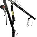 Hydraulic Pickup Truck Crane with Hand Winch,2000 LBS Capacity,360Swivel Truck Jib Engine Hoist Crane,Davit Crane,44.09to 57.48Working Boom Range,for Lifting Workshops,Construction,Agriculture