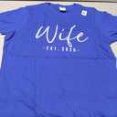 Wife Est 2025 Just Married Honeymoon Wedding Couples T-Shirt Size L