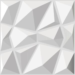 Art3d Decorative 3D Wall Panels in Diamond Design, 11.8"x11.8" Matt White (33 Pack)