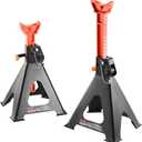 VEVOR Jack Stands, 6 Ton (13,000 lbs) Capacity Car Jack Stands Double Locking, 14.2-23 inch Adjustable Height, for Lifting SUV, Pickup Truck, Car and UTV/ATV, Red, 1 Pair