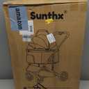 Dog Stroller for Small Medium Dogs Up to 60lbs, 4 Wheels Folding Pet Stroller with Detachable Carrier, Pet Travel Carrier for 2 Dogs & Cats, Storage Basket, Breathable Mesh, Cup Holder, Black