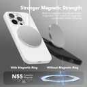 GONEZ Magnetic for iPhone 16 Pro Max Case, [Compatible with MagSafe] Anti-Scratch Microfiber Lining & Screen Protector, Silicone Camera Control, Shockproof Slim Phone Cover 6.9 inch, White
