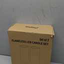 12" x 5" Waterproof Extra Large Outdoor Flameless Candles Battery Operated LED Flickering Pillar Candles with Remote for Indoor Outdoor Lanterns, Long Lasting, Ivory White Large, Set of 2