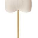Female Mannequin Torso Women Dress Forms for Sewing Manicanequin Body High Stability Gold Metal Stand for Clothing Dress Jewelry Display Adjustable Height 50”-70” Thin Body, Beige body, Gold base